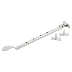 Altro Cast Victorian Casement Window Stay - 12"/300mm Length - Satin Chrome