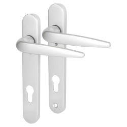 Trojan Sparta uPVC Multipoint Door Handle - Short Plate - 92mm c/c - White