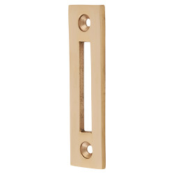Replacement Casement Window Fastener Mortice Plate - 75mm Length - Polished Brass