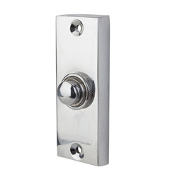 Altro Plain Edge Period Bell Push - 80 x 30mm - Polished Chrome
