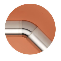 Rothley 40mm Handrail System - 135° Elbow Joint - Brushed Nickel