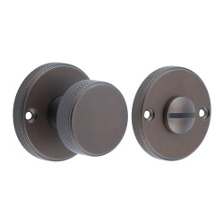 Burlington by Frelan Westbourne Knurled Bathroom Turn & Release - 40mm Diameter - Dark Bronze