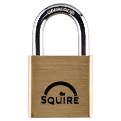 Squire LN3 Lion Open Shackle Padlock - 30mm Body - 19.5 x 16.5mm Shackle - Brass
