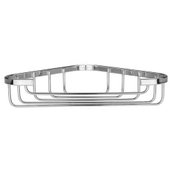 Croydex Wirework Small Corner Shower Soap Dish Basket - 40 x 195 x 120mm - Mild Steel