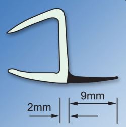 Altro Clear PVC Shower Seal - H Jamb Soft Seal - Suits 8mm Glass