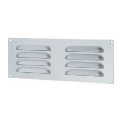 Touchpoint Hooded Louvre Vent - 242 x 89mm - 3344mm² Free Air Flow - Satin Aluminium