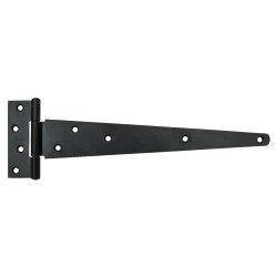 Heavy Duty Gate/Door Tee Hinge - 350 x 45mm - Black Powder Coated - Pair