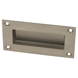 Altro Rectangular Flush Cabinet Pull Handle - 102 x 51mm - Satin Stainless Steel