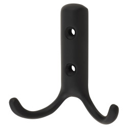 Altro Double Coat Hook - 70 x 56mm - Matt Black