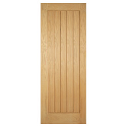 LPD Mexicano 5 Panel Unfinished Solid Internal FD30 Fire Door - 2040 x 626 x 44mm - Oak