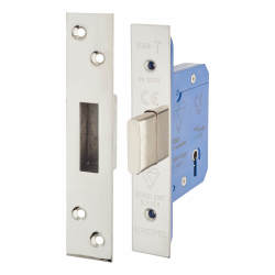 Altro BS3621 5 Lever Deadlock - 78mm Case - 57mm Backset - Polished Stainless Steel