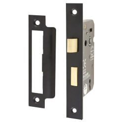 3 Lever Sashlock - 63mm Case - 44mm Backset - Matt Black
