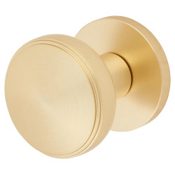 Jedo by Frelan Satin Brass Classic Mortice Door Knob - 60mm Rose Diameter