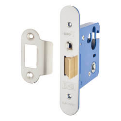 Altro Architectural Nightlatch - 76mm Case - 57mm Backset - Radius - Pol Stainless Steel