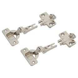 Blum Slide On MODUL Cabinet Hinge Pack - 100° - Sprung - Half Overlay - Zinc Plated - Pair