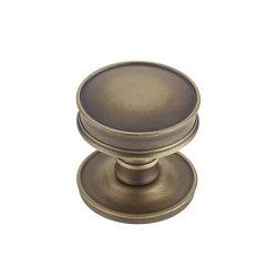 Burlington by Frelan Berkeley Round Cabinet Knob - 40mm Diameter - Antique Brass