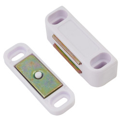 Budget Magnetic Catch - 42 x 18.5 x 14.5mm - 5kg Pull - White - Pack of 5