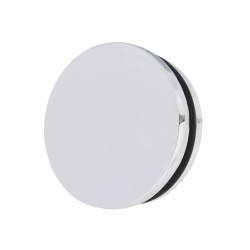 38mm Solid Brass Flat End Cap - Polished Chrome