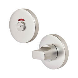 Touchpoint Bathroom Turn & Release with Indicator - 53mm Diameter - Satin Aluminium