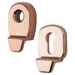 Fab & Fix Security Euro Cylinder Pull Escutcheon with Internal Pull - 82 x 52mm - Hardex Rose