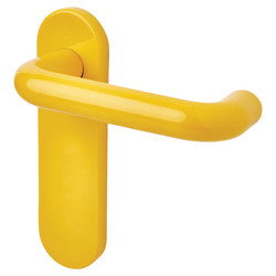 Hoppe AR600/21 Golden Yellow Nylon Steel Core Safety Latch Door Handles - Paris Range - 165 x 46mm