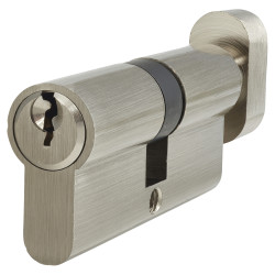 Touchpoint 5 Pin 70mm Euro Thumbturn Cylinder - 35mm Turn + 35mm - Pol Nickel - Keyed to Differ