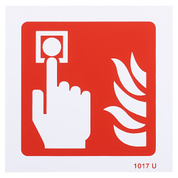 Altro Fire Alarm Symbol Sign - 100 x 100mm - Rigid Plastic