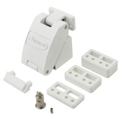 Jackloc Titan Permanent Folding Window Restrictor - White