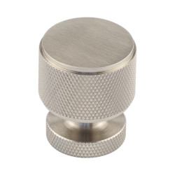 Burlington by Frelan Piccadilly Knurled Round Cabinet Knob - 30mm Diameter - Satin Nickel