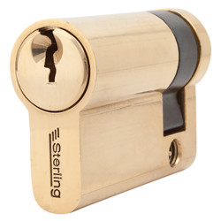 Touchpoint 5 Pin 46mm Euro Single Cylinder - 35 + 11mm - Polished Brass - Keyed to Differ