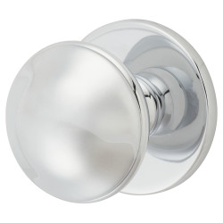 Altro Round Centre Door Knob - 80mm Rose Diameter - Polished Chrome