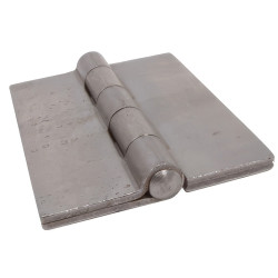 Double Pressed Steel Hinge - 102 x 73 x 4mm - Self Colour Steel - Pair