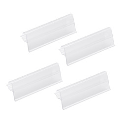 elfa Top Track System - Label Holder for Wire Shelf - 102 x 33mm - Translucent