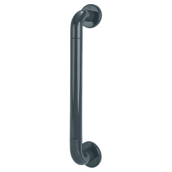 Hoppe AR602/425 Nylon D-Bar Door Pull Handle on Rose - Screw Fix - 425mm c/c - Anthracite Grey