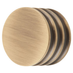 Frelan Hoxton Sturt Round Cabinet Knob - 30mm Diameter - Antique Brass