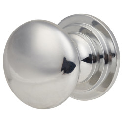 Altro Victorian Turned Round Cabinet Knob - 25mm Diameter - Polished Chrome