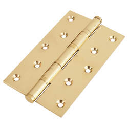 Performance Ball Bearing Butt Door Hinge - 152 x 89 x 4mm - Polished Brass - Pair