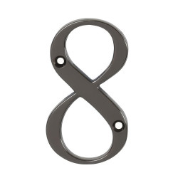 76mm Screw Fix Door Numeral - 8 - Bright Bronze