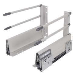 Klug Innobox Soft Close Drawer Pack - Includes 2 x Pairs of Rods - (H) 204mm x (D) 450mm - Grey