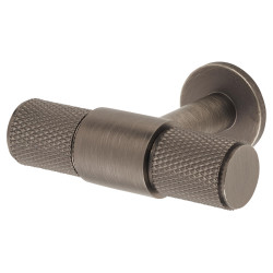 Carlisle Brass 13mm Knurled T-Bar Cabinet Knob - 50 x 40mm - Anthracite Grey