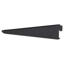 Rothley Twin Slot Shelf Bracket - 220mm Length - Matt Black