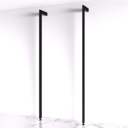 Emuca Zero 2 Profile Floor to Wall Kit - 2170mm Length - Black