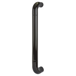 Hoppe AR602/425 Nylon D-Bar Door Pull Handle - Bolt Fix - 425mm c/c - Ebony Black