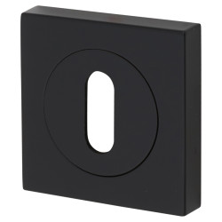 Serozzetta by Carlisle Brass Square Escutcheon - 50 x 50mm - Keyhole - Matt Black