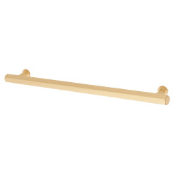 Alexander & Wilks Vesper Hex 14mm T-Bar Cabinet Pull Handle - 224mm Centres - Satin Brass
