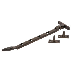 Hampstead Reeded Casement Window Stay - 10"/250mm Length - Soft Antique Bronze