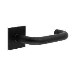 CRES by Frelan Black Fixed Dead 19mm Return to Door Handles on Square Rose - CR-106 Range