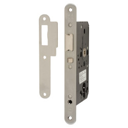 Arrone AR914 DIN Mortice Nightlatch - 88mm Case - 60mm Backset - Radius - Satin Stainless Steel