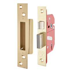 ERA Fortress BS3621:2007 5 Lever Sashlock - 79mm Case - 56mm Backset - Polished Brass