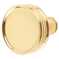 Heritage Brass by M Marcus Venetian Round Cabinet Knob - 32mm Diameter - Polished Brass
